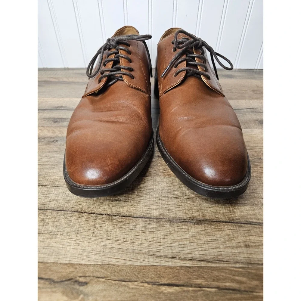 Cole Haan Hawthorne Plain Toe Oxford Shoes British Tan Leather Men's 10.5